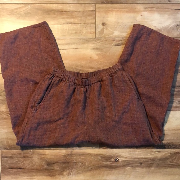 FLAX Linen Pull-On PANTS Side Pockets - Picture 4 of 4